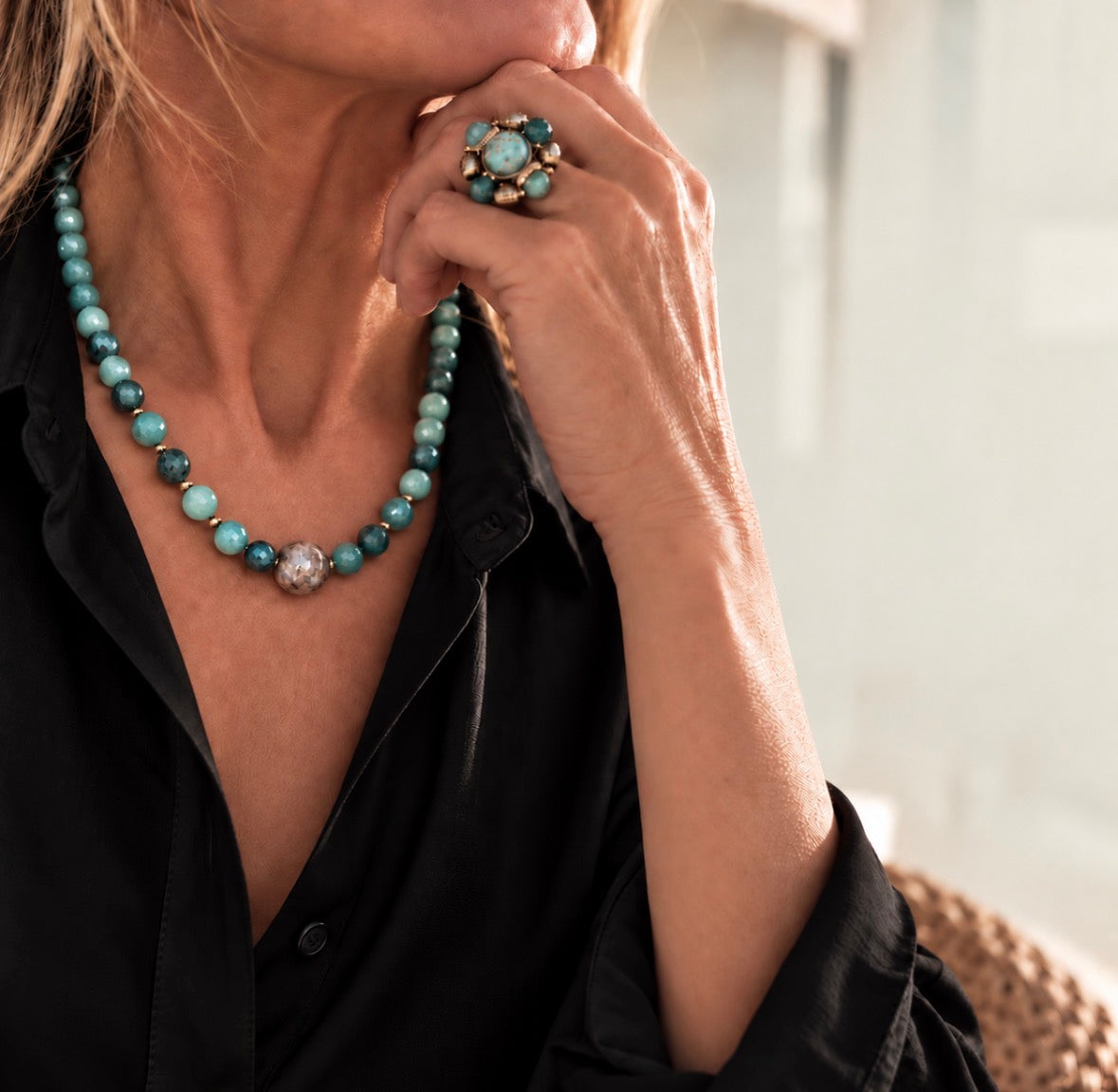NOMAD stone necklace- jade