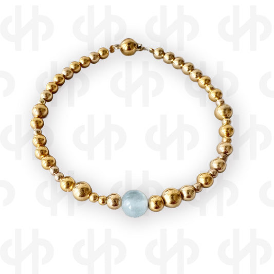The Gold Collection Bracelet | Aquamarin