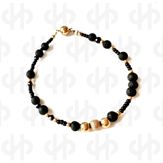 The Gold Collection Bracelet | Gold, Agat & Lava