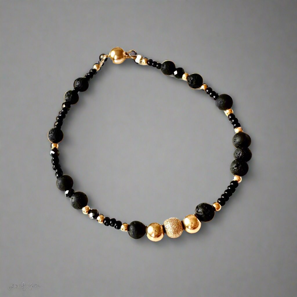 The Gold Collection Bracelet | Gold, Agat & Lava