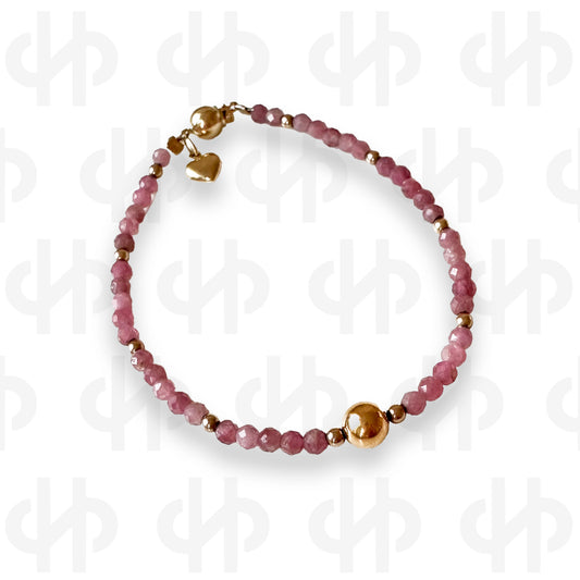 The Gold Collection Bracelet | Rose Quartz, Rhodonite