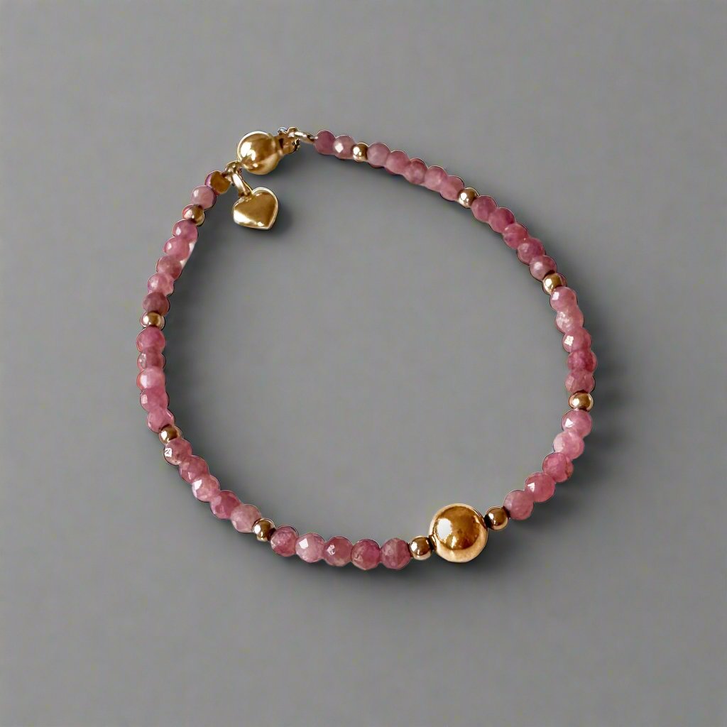 The Gold Collection Bracelet | Rose Quartz, Rhodonite