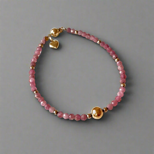 The Gold Collection Bracelet | Rose Quartz, Rhodonite