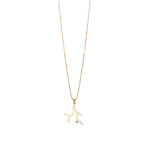 Coral Necklace | White Enamel