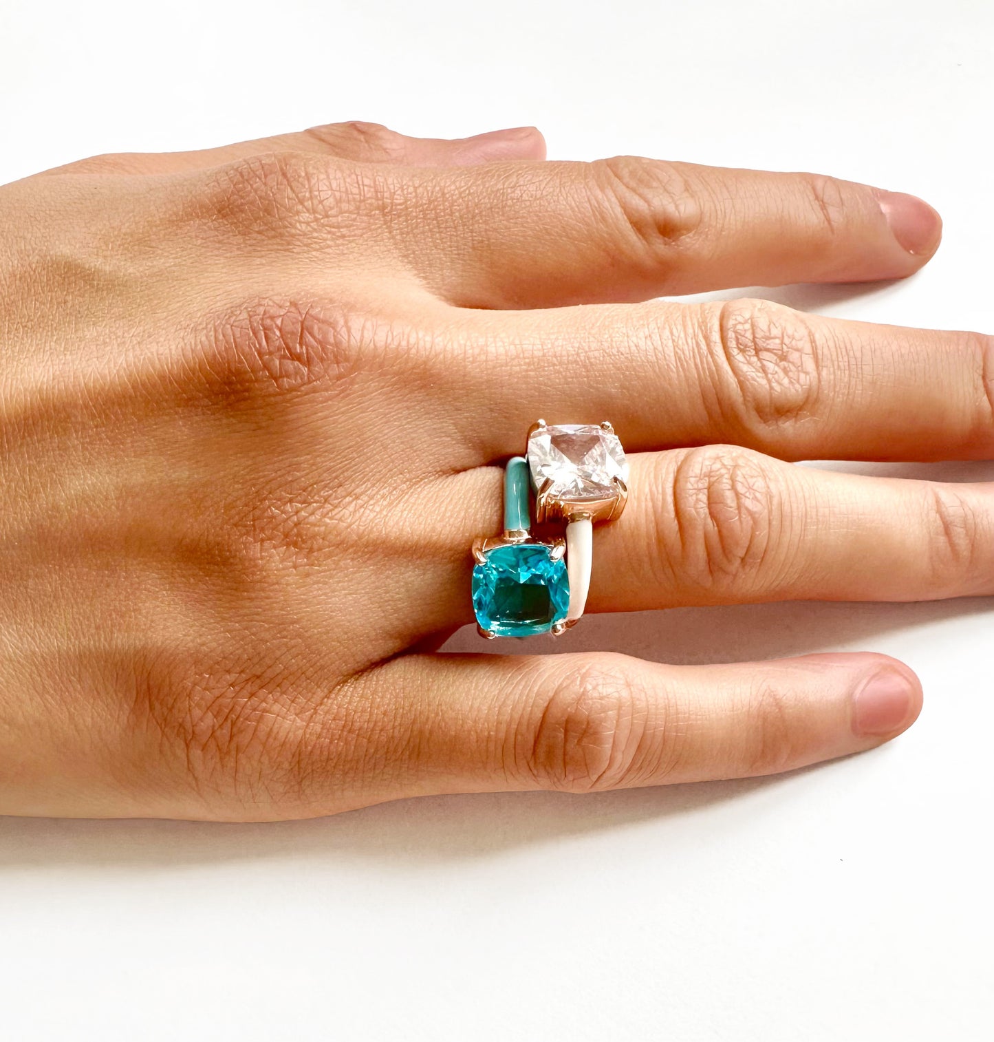 Enamel Turquoise ring