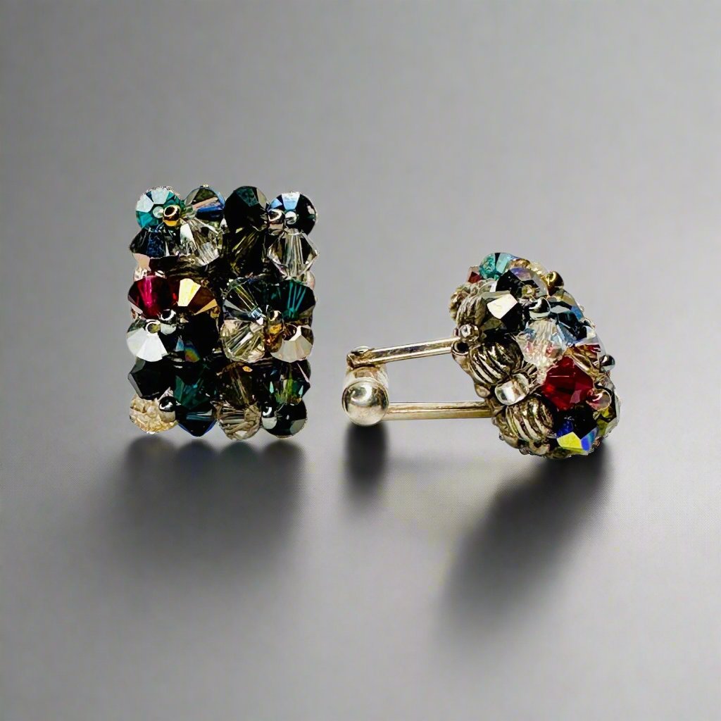 Swarovski crystal cufflinks