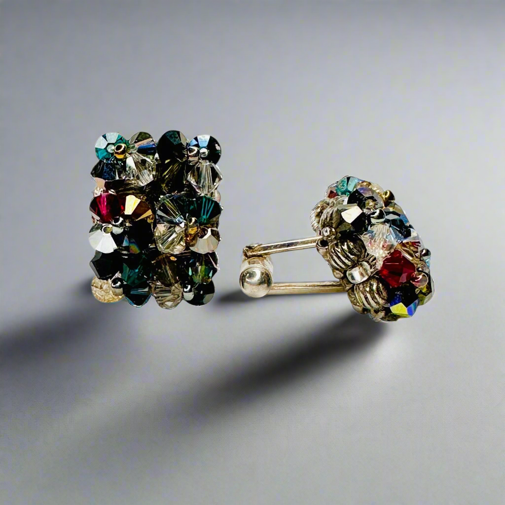 Swarovski crystal cufflinks