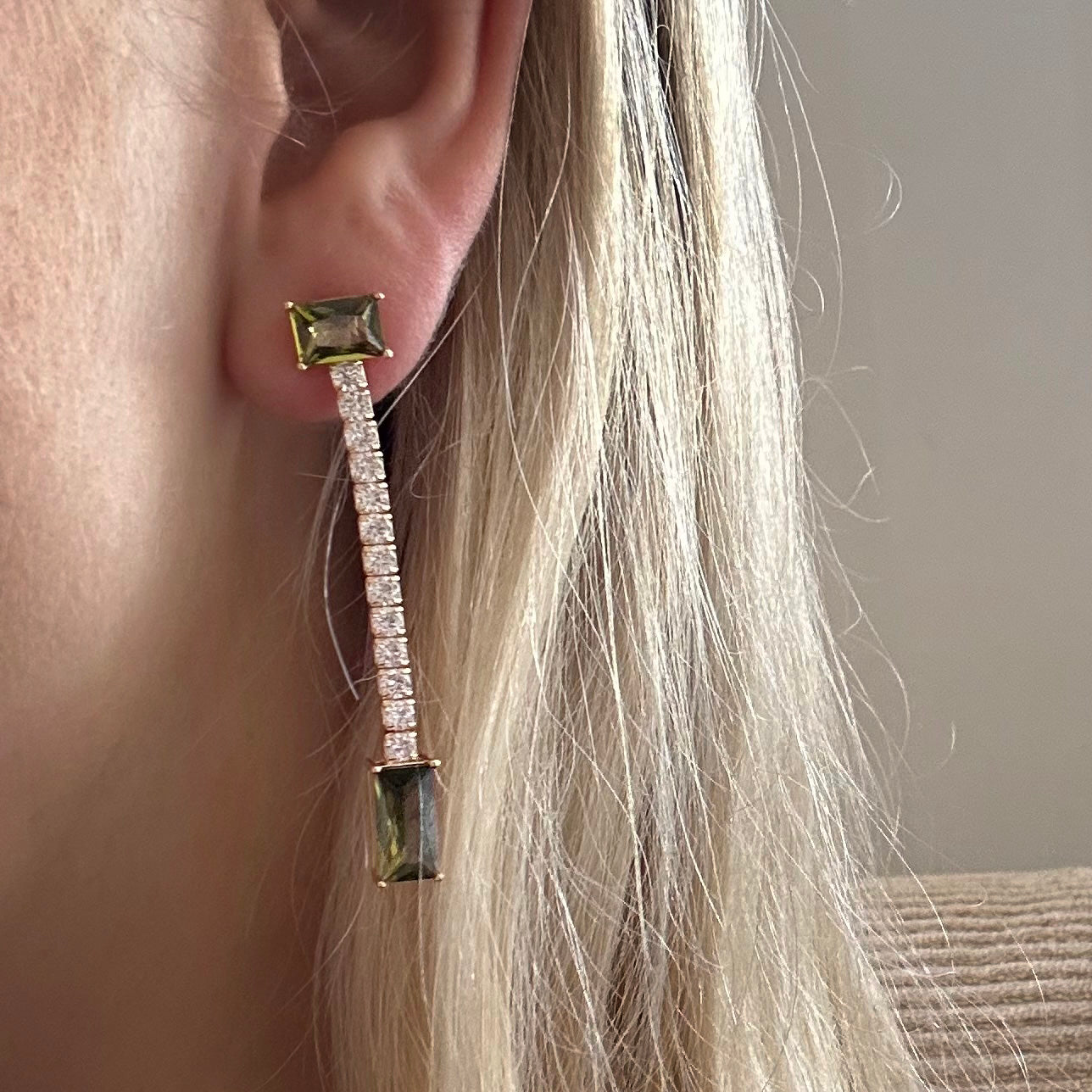 Pendel earring | green