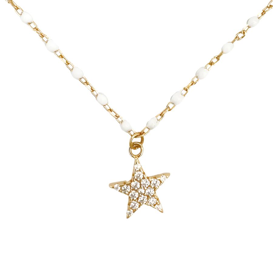 Get Your Star | Necklace White Enamel