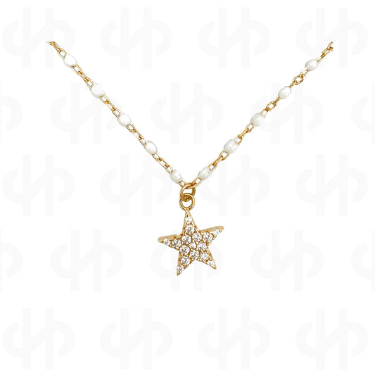 Get Your Star | Necklace White Enamel
