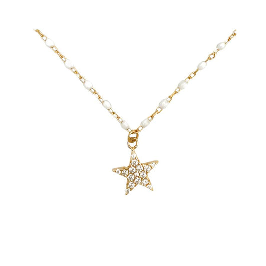 Get Your Star | Necklace White Enamel