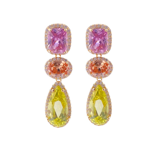 Earings | Pink, Champagne & Apple