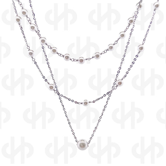 Necklace - Rosary Silver Chain