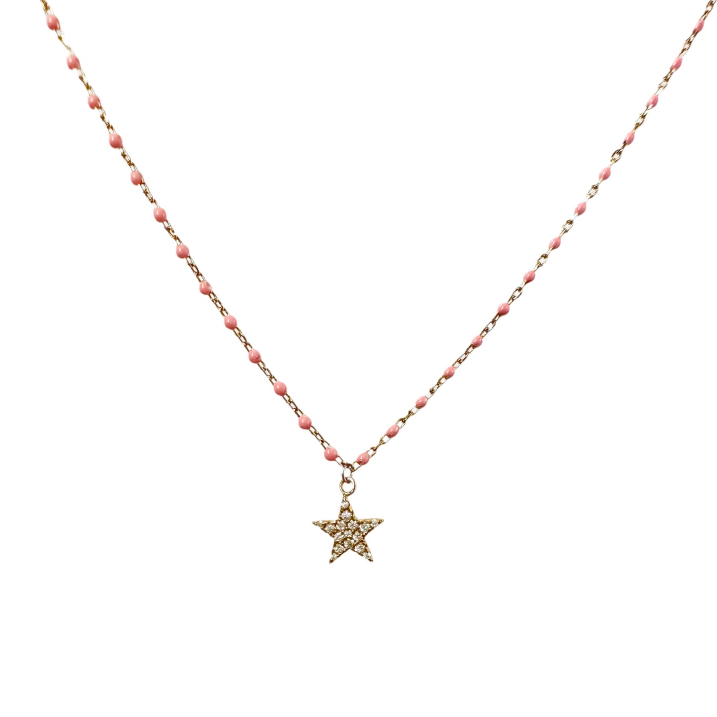 Get Your Star | | Necklace Pink Enamel