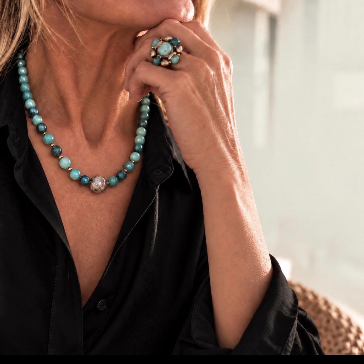NOMAD stone necklace- jade