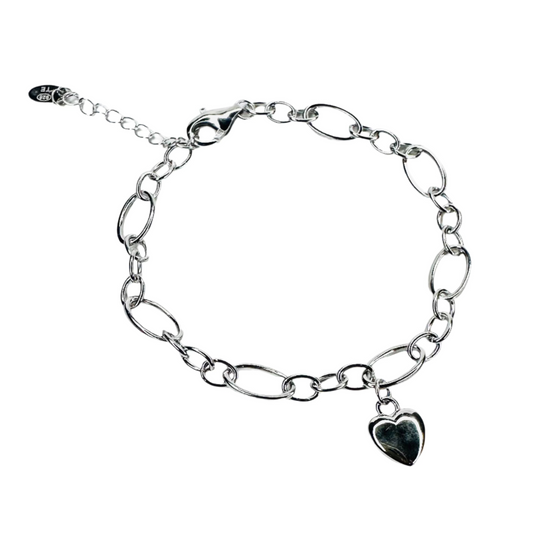 Heart link bracelet