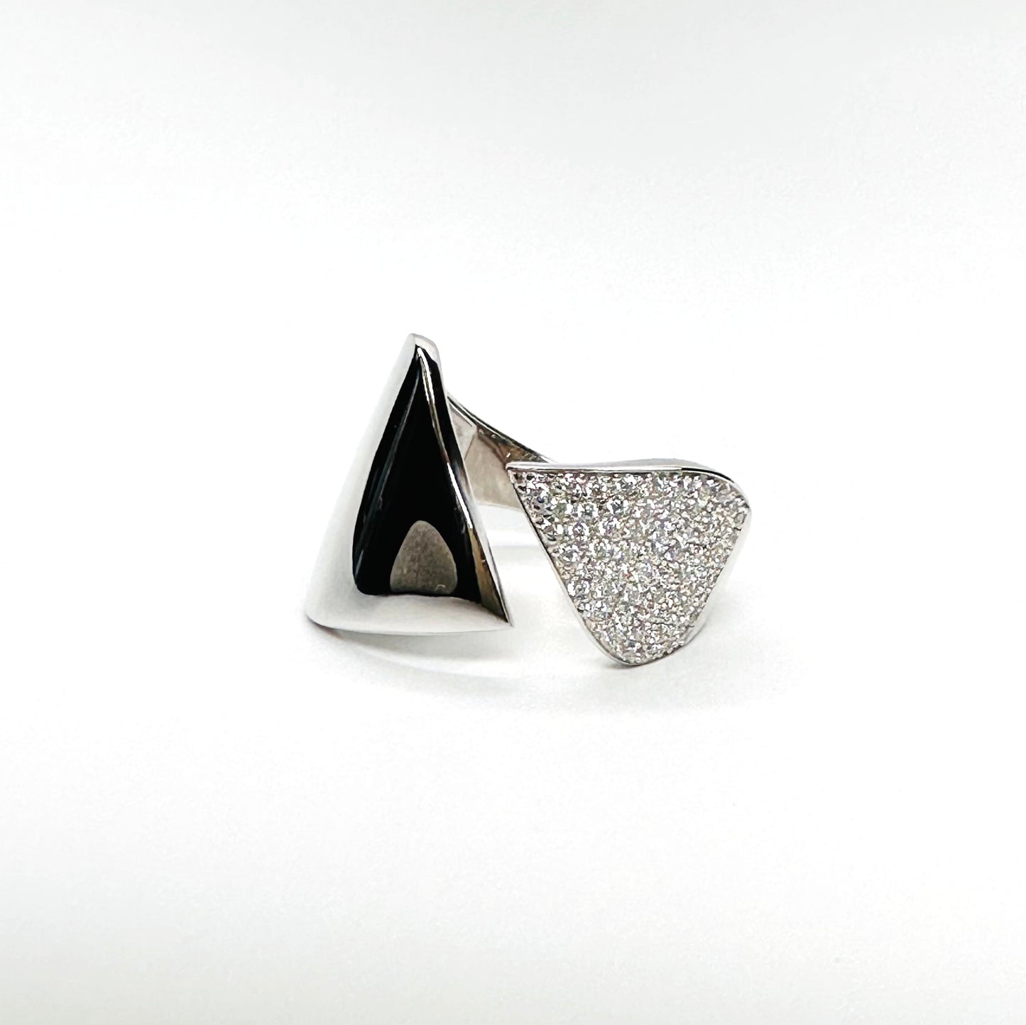 Drop shape ring | Rhodium