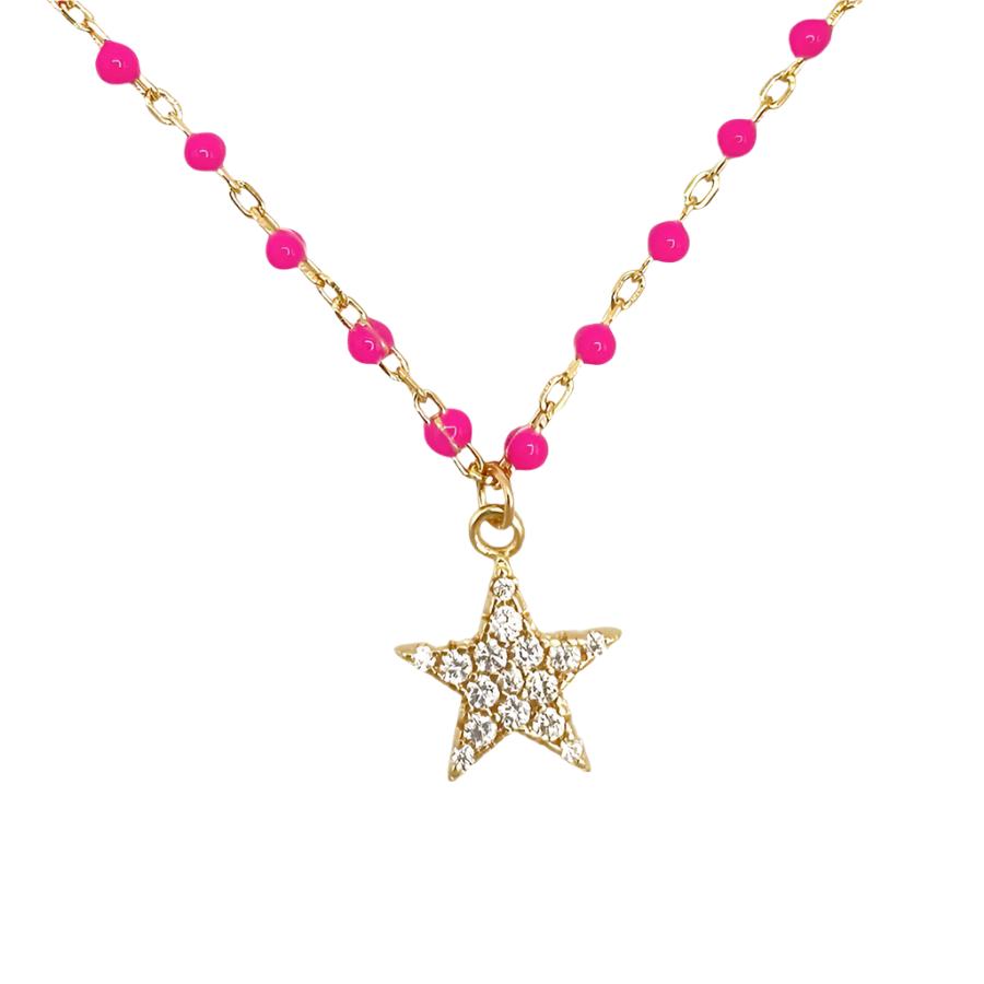 Get Your Star | Necklace Fuxia Enamel