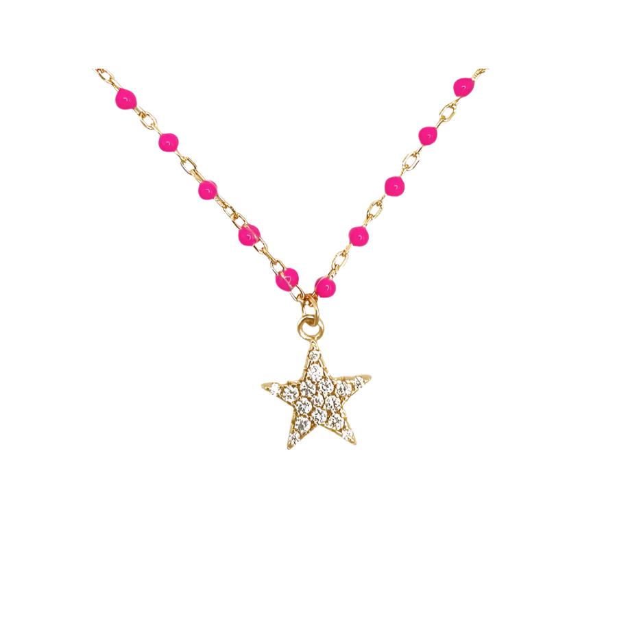 Get Your Star | Necklace Fuxia Enamel