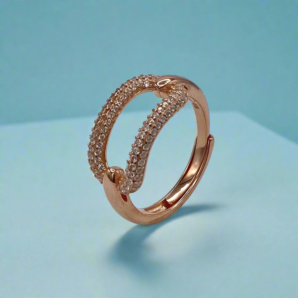 Oval Ring with Cubic Zirconia