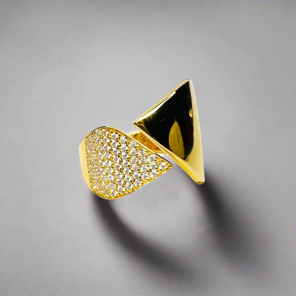 Drop shape ring | Vermeil